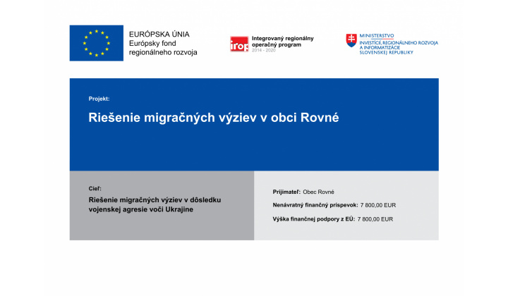 Riešenie migračných výziev v obci Rovné